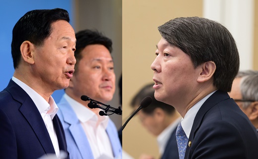 ‘김상곤 혁신위원장’ ‘김상곤 안철수’. (좌)김상곤 혁신위원장, (우)안철수 전 공동대표. /사진=뉴스1DB