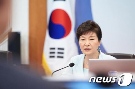 '요르단 국왕' 사진은 박근혜 대통령. /사진=뉴스1(청와대 제공)
