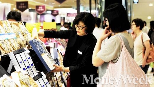 추석선물 세트. 롯데백화점 본점. 사진= 임한별기자