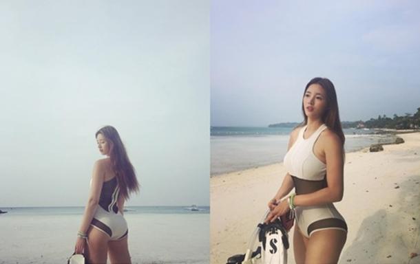 유승옥, 흰 수영복에 대비되는 구릿빛 '탄탄+볼륨' 몸매