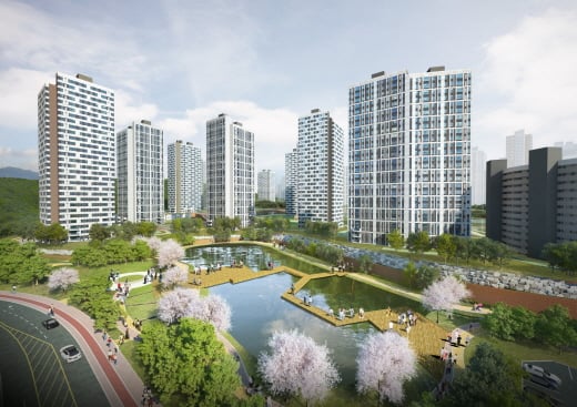 e편한세상 용인 한숲시티 조감도. 사진제공=대림산업