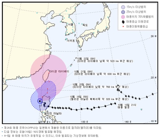 '필리핀 곳푸' /사진=기상청 홈페이지 캡처