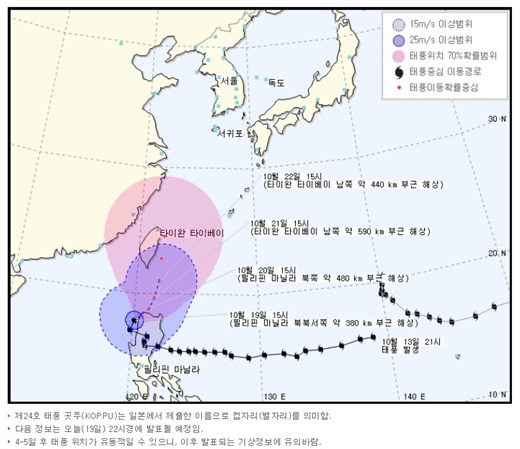 '필리핀 곳푸' /사진=기상청 홈페이지 캡처