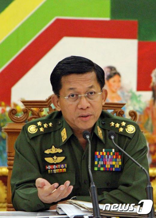 미얀마 민 아웅 흘라잉 육군참모총장. /자료사진=뉴스1DB(AFP 제공)