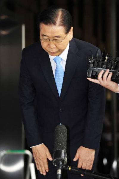 지난 9월3일 포스코 정준양 전 회장이 서울중앙지검에 출석하고 있다. /사진=임한별 기자