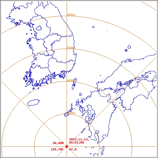 '일본 지진' /제공=기상청