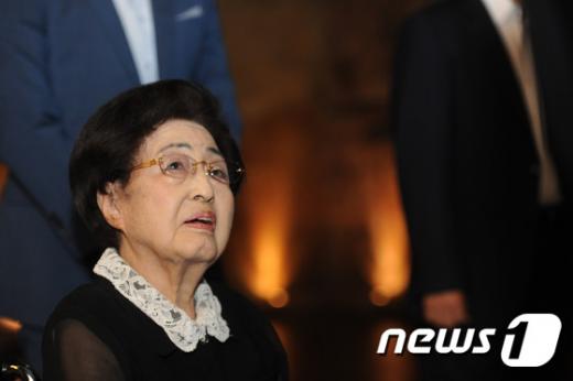 고 김대중 전 대통령의 부인인 이희호 여사. /자료사진=뉴스1DB