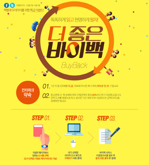 인터파크도서, <더 좋은 바이백> 실시.…중고판매금액 미리 할인