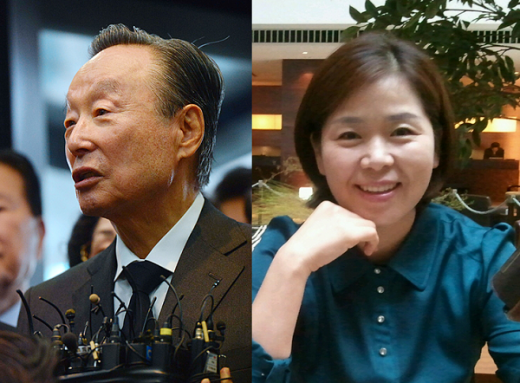 '양향자 상무' '권노갑' 더불어민주당 권노갑 상임고문(왼쪽)과 문재인 대표의 '인재영입 7호'로 더민주에 입당하는 양향자 삼성전자 상무. /자료사진=뉴시스·뉴스1