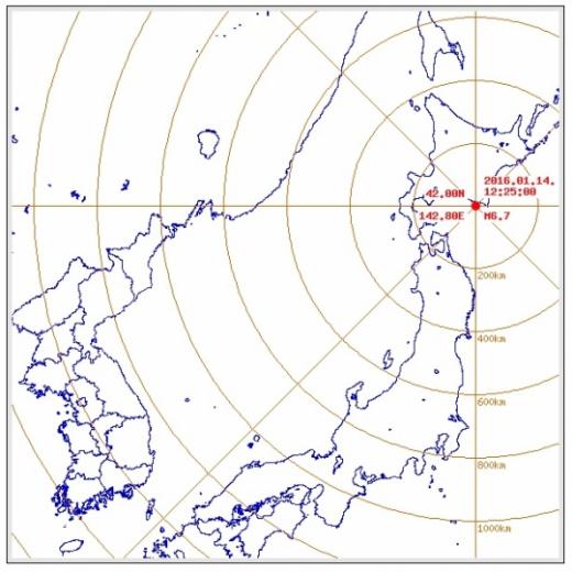'일본 지진' /자료=기상청 제공