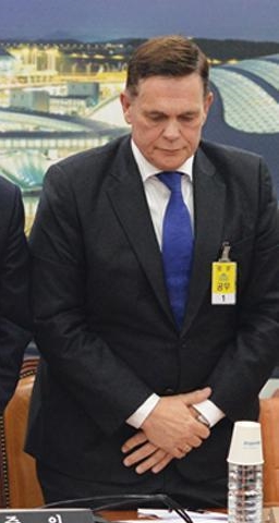지난해 국토교통위원회 종합감사에 출석한 요하네스 타머 아우디폭스바겐코리아 사장. (당시 아우디코리아사장) /사진=뉴시스