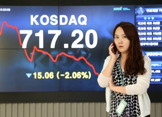 코스닥 5% 폭락, 시총 상위주들 '우수수'