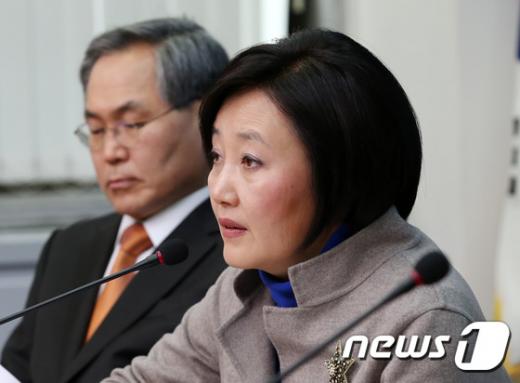 더불어민주당 박영선 비상대책위원이 2일 오전 서울 여의도 국회에서 열린 비상대책위원회의에서 모두발언을 하고 있다. /사진=뉴스1