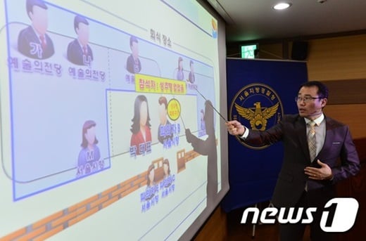 변민선 서울지방경찰청 사이버안전과 사이버범죄수사대장이 지난 3일 오후 서울지방경찰청에서 박현정 서울시향 전 대표 명예훼손 사건 수사결과를 발표하고 있다. /사진=뉴스1
