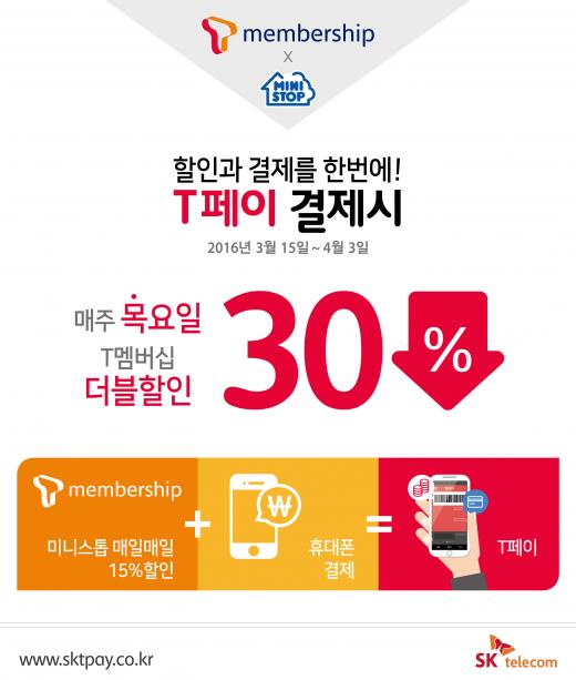 ▲ 미니스톱이 ‘T-PAY’ 도입으로 소비자에게 편리함을 제공하고 있다. 서비스 도입 기념, 4월3일까지 매 주 목요일 더블할인(30%할인) 혜택을 제공한다. (제공=미니스톱) @머니위크MNB, 식품 유통 · 프랜차이즈 외식 & 창업의 모든 것