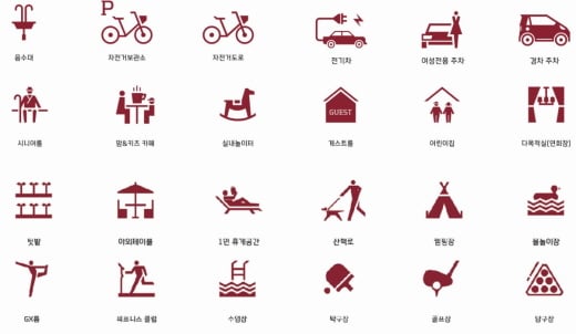 롯데캐슬에 자전거도로 등 새 픽토그램 등장