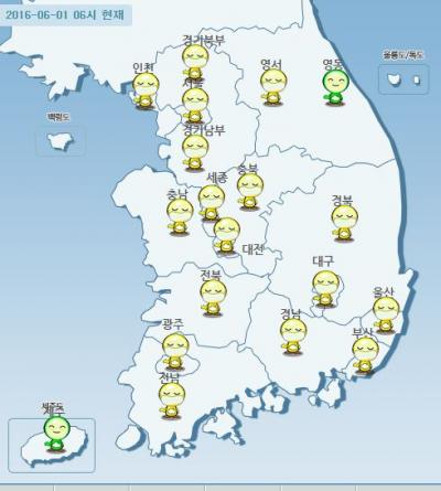 1일 오존 농도, /자료=에어코리아