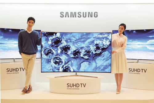 타이젠이 탑재된 삼성전자 퀀텀닷 디스플레이 SUHD TV. /사진제공=삼성전자