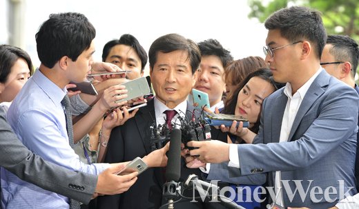 지난 27일 조사를 받기위해 서울 서초동 서울고등검찰청에 출석중인 남상태 전 대우조선해양 사장 /사진=임한별 기자