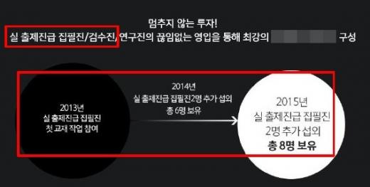 모 학원강사의 '실 출제진급 집필진이 교재 작업에 참여했다'는 홍보 문구. 