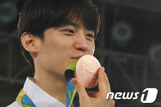 이대훈. 오늘(19일) 태권도 이대훈이 2016리우하계올림픽 남자 68kg급 동메달 결정전에서 벨기에의 자우드 아찹에 승리하며 동메달을 획득했다. /사진=뉴스1