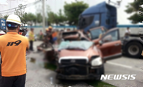 부산 싼타페 사고. /자료사진=뉴시스(부산 남부경찰서 제공)