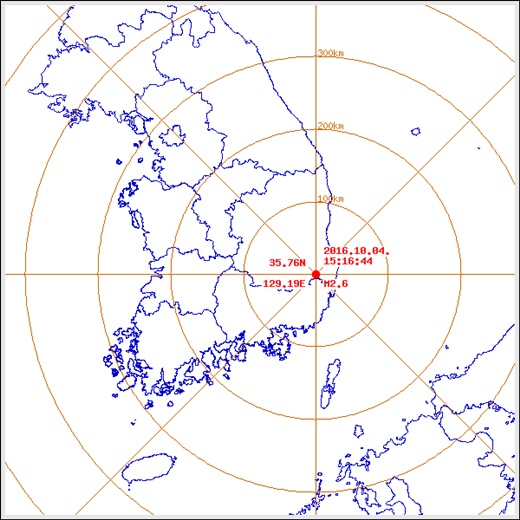 경주 지진. /자료=기상청