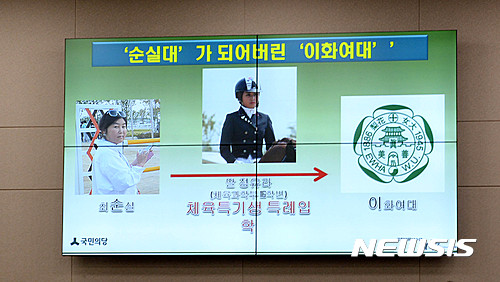 이인성 교수. 지난 18일 오전 이용주 국민의당 의원이 서울 여의도 국회 법제사법위원회 국정감사에서 최순실, 미르재단 의혹과 관련해 질의를 하던 중 제시한 자료. /사진=뉴시스