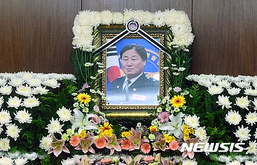 김창호 경위 1계급 특진 추서. 서울 가락동 경찰병원에 마련된 김창호 경위 빈소. /사진=뉴시스