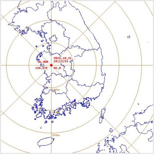 청양 지진. /자료=기상청