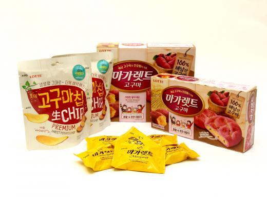 롯데제과, 마가렛트 고구마 …청정지역 땅끝마을 해남 고구마 사용