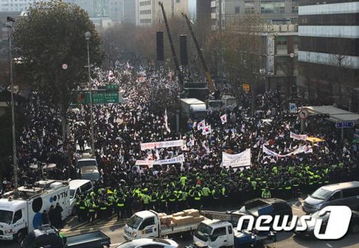 안국역 집회 /사진=뉴스1 DB