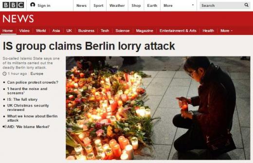 베를린 트럭 테러. /자료=BBC 방송화면 캡처