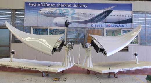 대한항공이 에어버스와 공동개발한 A330Neo 샤크렛. /사진=대한항공