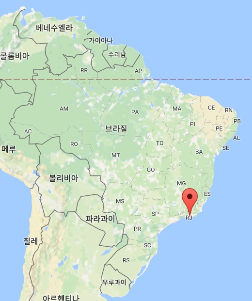 브라질 리우데자네이루. /자료사진=구글맵 캡처