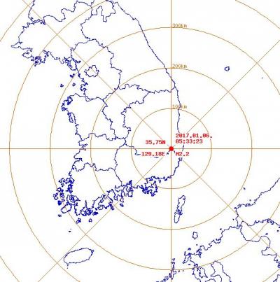 경주 지진 지점. 경주 지진 여진. /자료=기상청