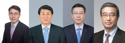 (왼쪽부터) 오인환 철강부문장/철강사업본부장 겸무(사장), 이영기 포스코터미날 대표, 전중선 포스코강판 대표, 황은연 포스코인재창조원장 /사진=포스코 제공
