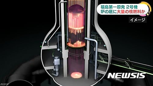 후쿠시마 원전 방사선. 일본 후쿠시마 제1원전 2호기 원자로 내부 모습을 설명하기 위한 이미지. /자료사진=뉴시스(일본 NHK 제공)