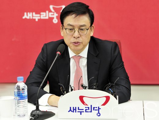 새누리당 당명. 사진은 정우택 새누리당 원내대표. /사진=임한별 기자