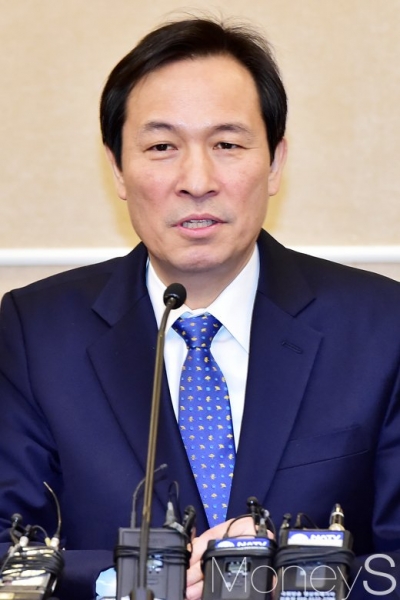 이언주 의원 기자회견. 이언주 민주당 탈당. 사진은 우상호 더불어민주당 원내대표. /사진=임한별 기자