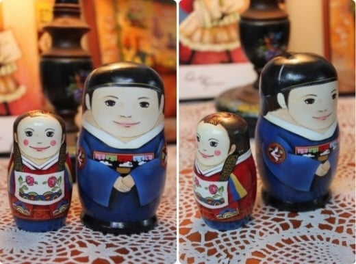 한복을 입은 서란 공예가의 목각인형. /사진제공=그림길