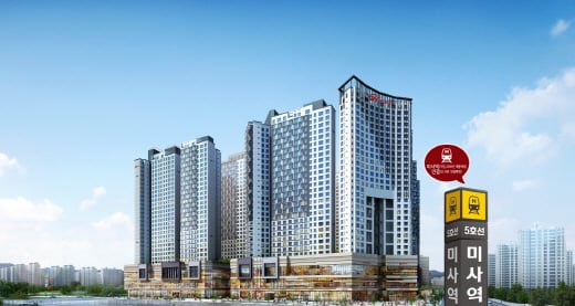 힐스테이트 미사역 오피스텔 투시도. /사진=현대엔지니어링
