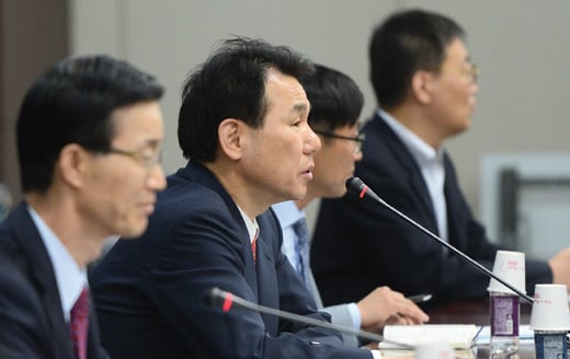 지난달 18일 정은보 금융위원회 부위원장이 서울 종로구 무역보험공사 대회 의실에서 열린 실손의료보험 제도 정책협의회에서 모두발언을 하고 있다. /사진=뉴시스 DB