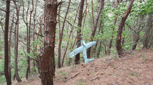 북한 무인기. 지난 9일 강원 인제군 부근에서 발견된 북한 추정 무인기. /사진=합동참모본부 제공