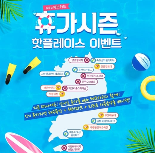 KB증권, able 체크카드 ‘휴가시즌 핫 플레이스 이벤트’