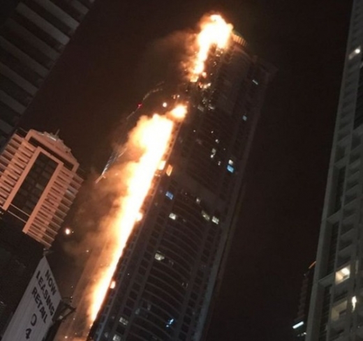 두바이 화재. /사진=BBC 캡처