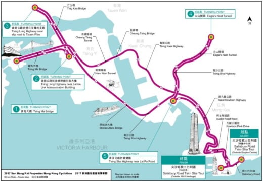 동호인 대상 50km 코스도. /사진제공=홍콩관광청