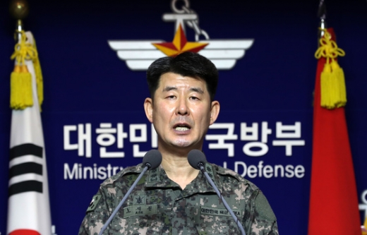 북한 미사일 발사. 사진은 노재천 합동참모본부 공보실장./사진=뉴스1