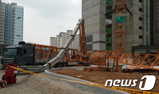 의정부 타워크레인 사고에 대해 경찰이 수사에 착수했다. /사진=뉴스1