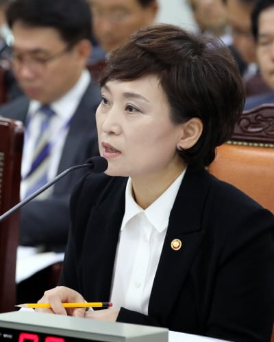국정감사에서 의원들의 질의에 답변하고 있는 김현미 국토부 장관. /사진=뉴스1 장수영 기자